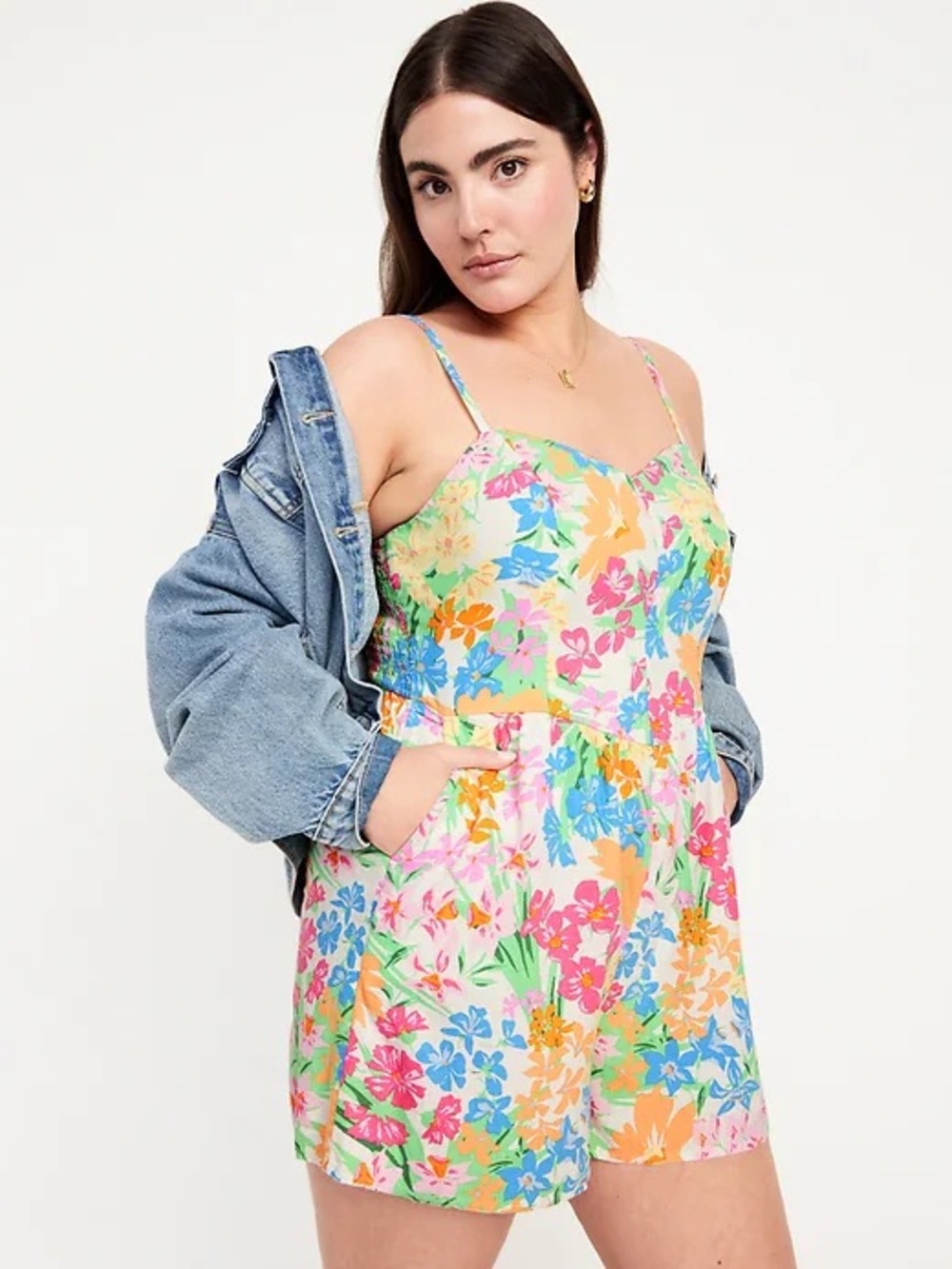 Old Navy Floral Fit and Flare Romper